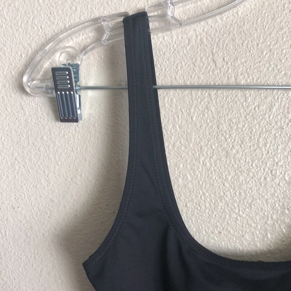SKIMS Swim Tank Dress in Onyx (Size S)